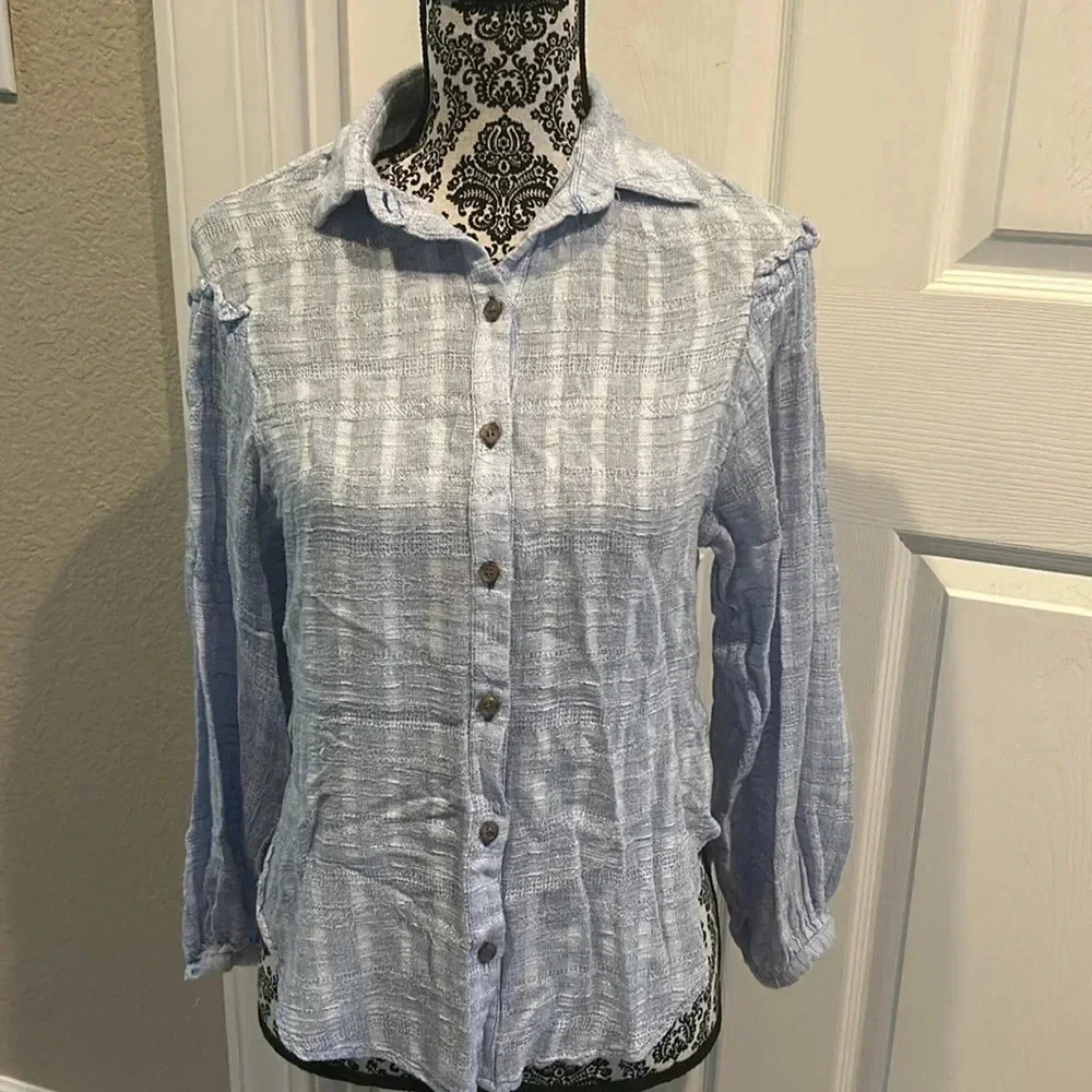 Free People Womens Sz xs/tp Button Down Shirt/top